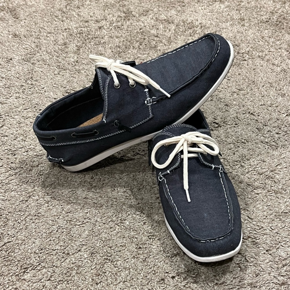 Mens Steve Madden Boat Shoes Size 11 Dark Blue